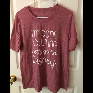 I’m Done Adulting Disney T-shirt, Women’s Size XL
